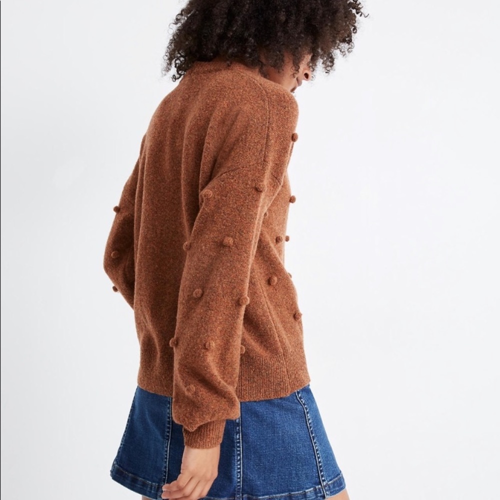 MADEWELL Brockton Bobble Sweater In Heather Cider - Picture 6 of 8